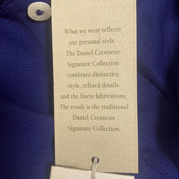 Polo Shirt DANIEL CREMIEUX NWT Signature Collection Performance Dark Blue SIZE M - Picture 8 of 10
